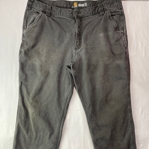 Carhartt Relaxed Fit Canvas Work Pants Men’s Size 40 x 28 Gray Worn Flaws.